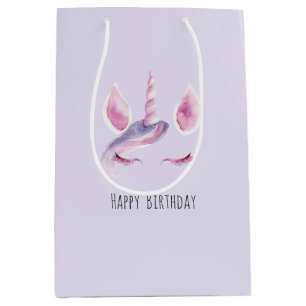 Lila Rosa Einhorn Geburtstag Mittlere Geschenktüte