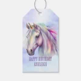 Lila rosa Einhorn Glitzer Sparkone Geschenkanhänger