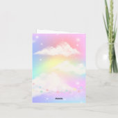 Lila Rosa Einhorn Karte (Rückseite)