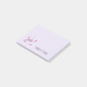 Lila Rosa Einhorn Post-it Klebezettel (angewinkelt)