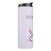 Lila Rosa Einhorn Thermosbecher (Nach links gedreht)