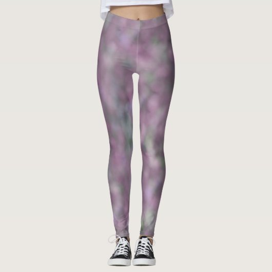 Lila rosa Einzigartiger Cooler Chic Leggings (Vorderseite)