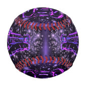 Lila rosa Elefantenbaseball in der Sternennacht Baseball (Rückseite)