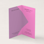 Lila rosa Elegante Moderne Mit Monogramm Vorlage Visitenkarten (Innenseite)