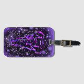 Lila-rosa-Elephant-Gepäckmarke Gepäckanhänger (Vorderseite (Horizontal))