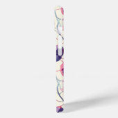 Lila rosa Eukalyptus Wasserfarben-Blätter, Monogra Case-Mate iPhone Hülle (Rückseite / Links)