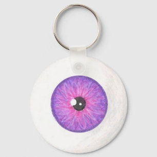 Lila Rosa-Eyeball-Schlüsselanhänger Schlüsselanhänger