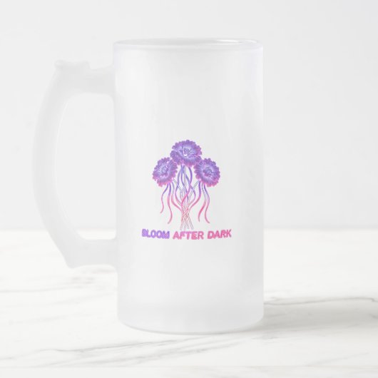 Lila Rosa Fantasy Blumen Barware Tasse (Links)