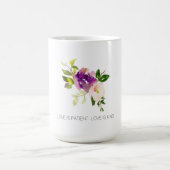 Lila rosa Farbflora Kaffeetasse (Mittel)