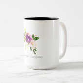 Lila rosa Farbflora Kaffeetasse (VorderseiteRechts)