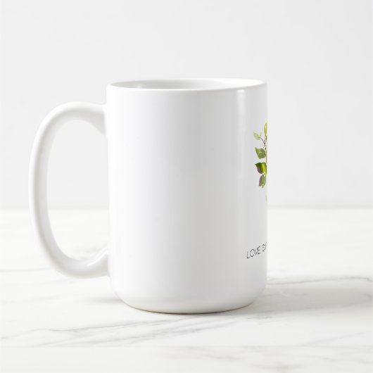 Lila rosa Farbflora Kaffeetasse (Links)