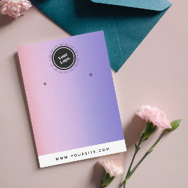 Lila rosa Farbverlauf Hinzufügen des Logo-Ohrbilds Visitenkarte