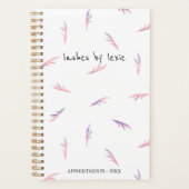 Lila & rosa Feathery Lashes Verabredung Planer (Vorderseite)