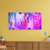Lila rosa Federn Moderne gearbeitete Canvas drucke (Insitu (Wohnzimmer))
