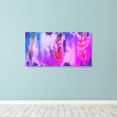 Lila rosa Federn Moderne gearbeitete Canvas drucke (Insitu (Holzboden))