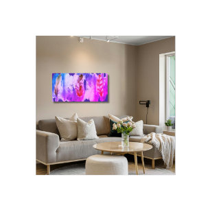 Lila rosa Federn Moderne gearbeitete Canvas drucke