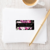 Lila Rosa Floral Wedding Rücksendeadresse Adressaufkleber (Insitu)