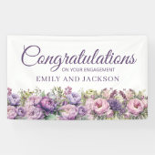 Lila rosa florale Engagement Banner (Horizontal)