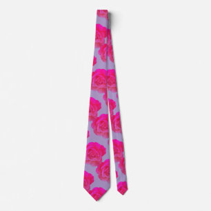 Lila rosa florale Rose moderne violette Schattieru Krawatte