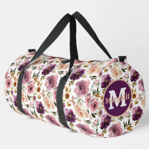 Lila Rosa Florale Rosen Groß Duffle Bag