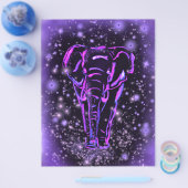 Lila rosa Flyer Elefantenspaziergang in der Starry (Einzeln)