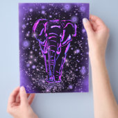 Lila rosa Flyer Elefantenspaziergang in der Starry (Hand)