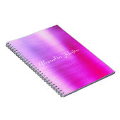 Lila Rosa Foil Beruflich Girly Notizblock (Rechte Seite)