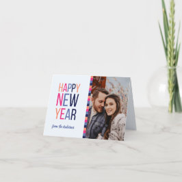 Lila, rosa Foto - Happy New Years Feiertagskarte