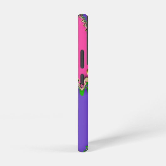 Lila rosa Fraktale Monogramm Samsung Galaxy Hülle (Rechte Seite)