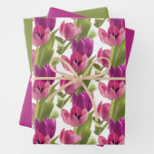 Lila rosa Frühlingshügel mit rosa Farbtupfer Geschenkpapier Set (Beispiel)