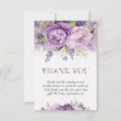 Lila & rosa Garden Blume Brautparty Dankeskarte (Vorderseite)