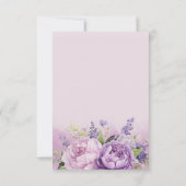 Lila & rosa Garden Blume Brautparty Dankeskarte (Rückseite)