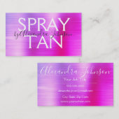 Lila rosa gebürstete Metallspritze Tan Visitenkarte (Vorne/Hinten)