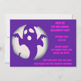 Lila rosa Geister-Spooky Halloween-Ghosting-Party Einladung