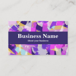 Lila rosa Gelb Blau Modern Abstrakt Visitenkarte