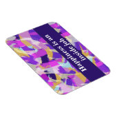 Lila rosa gelb blau Modernes Motivierend Zitat Magnet (Rechte Seite)