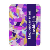 Lila rosa gelb blau Modernes Motivierend Zitat Magnet (Vertikal)