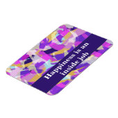 Lila rosa gelb blau Modernes Motivierend Zitat Magnet (Linke Seite)