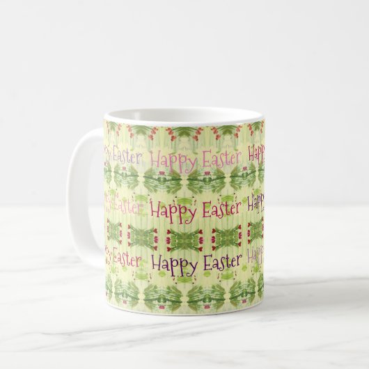 Lila rosa Gelb Kaffeetasse (Vorderseite Links)