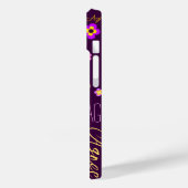 Lila rosa gelbe Blumen und Name Agnes Case-Mate iPhone Hülle (Rückseite / Links)