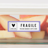 Lila-rosa-gelbe Grenzen Fragile Firmenlogos Etiketten (Befestigt)