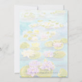 lila-rosa-gelbe Wasserlilie Wasserfarbe Einladung (Rückseite)