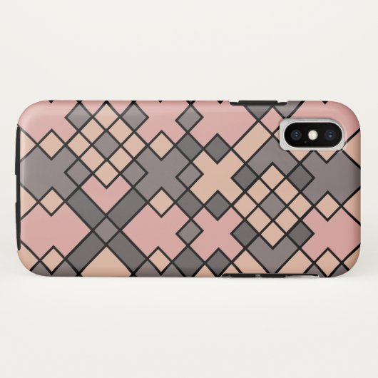 lila rosa geometrisches Muster Case-Mate iPhone Hülle (Rückseite (Horizontal))