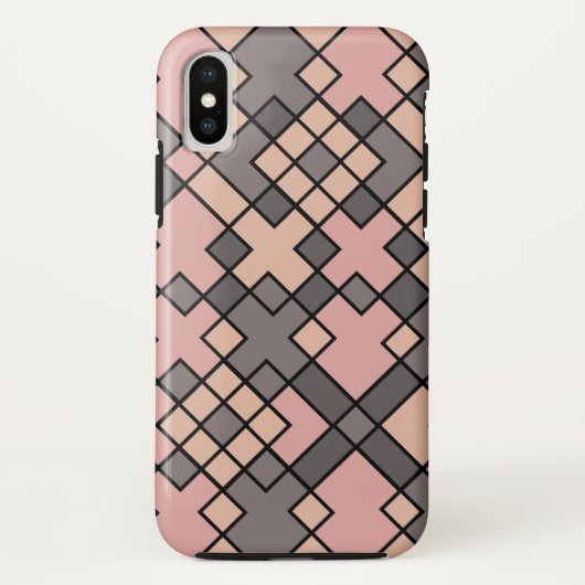 lila rosa geometrisches Muster Case-Mate iPhone Hülle (Rückseite)