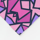 Lila rosa Geometrisches Muster Fleecedecke (Ecke)