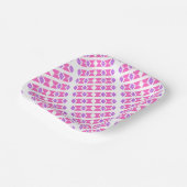 Lila rosa Geomuster Pappteller (Gewinkelt)