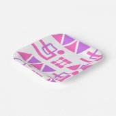 Lila rosa Geomuster Pappteller (Gewinkelt)