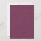Lila Rosa Gewebte Hochzeit Einladung (Rückseite)