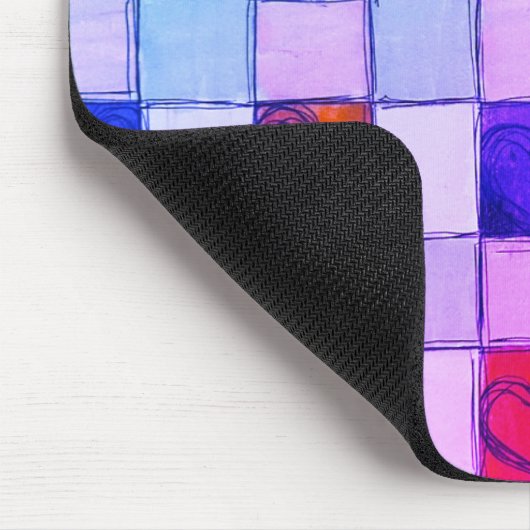 Lila rosa Gingham Mouse Pad Mousepad (Ecke)