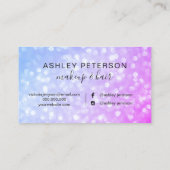Lila rosa Glitter der eleganten Typografie des Visitenkarte (Rückseite)